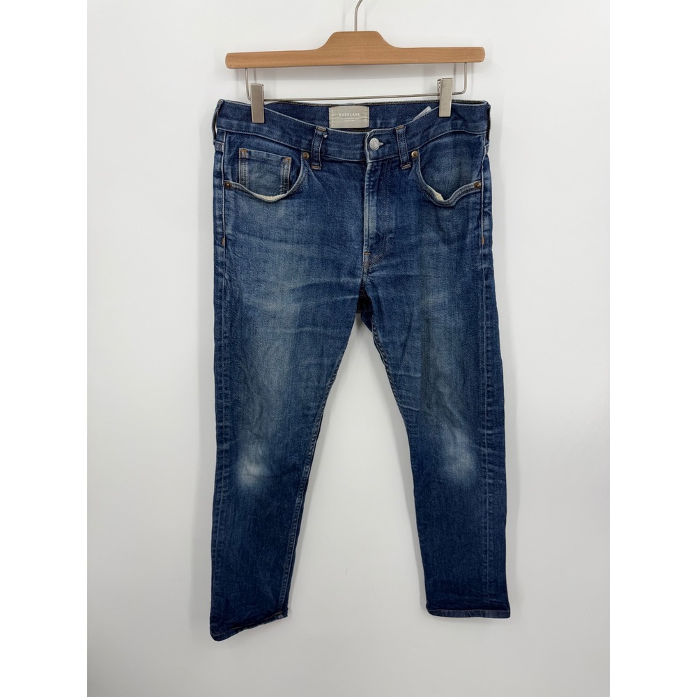 Everlane The Selvedge Slim Fit Jean Women 30x26.5" Blue Organic Cotton Denim